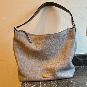 kate spade Kaia Prospectplace pebbled leather Shoulder Bag crossbody Taupe gray